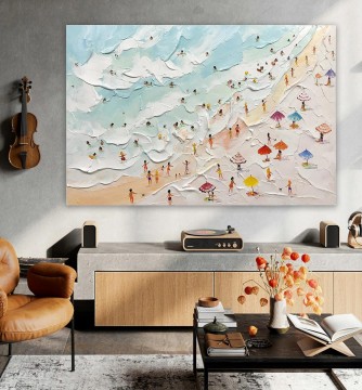 Impresionismo Painting - Decoración de habitaciones Natación deporte playa verano de Knife